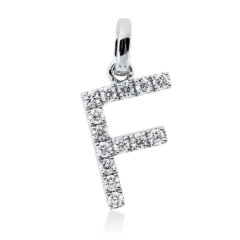 Anhänger 18 kt WG, 1 Brill. 0,15 ct, TW-si