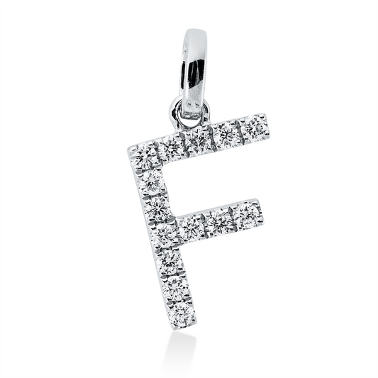 Anhänger 18 kt WG, 1 Brill. 0,15 ct, TW-si