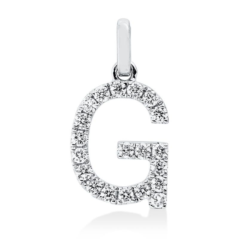 Anhänger 18 kt WG, 20 Brill. 0,21 ct, TW-si