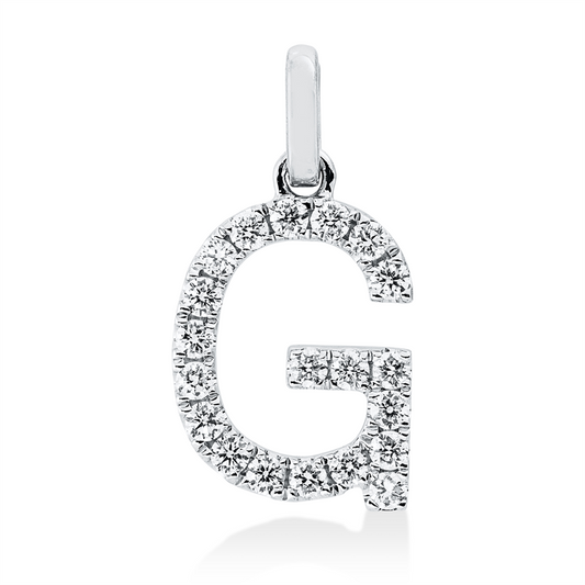 Anhänger 18 kt WG, 20 Brill. 0,21 ct, TW-si
