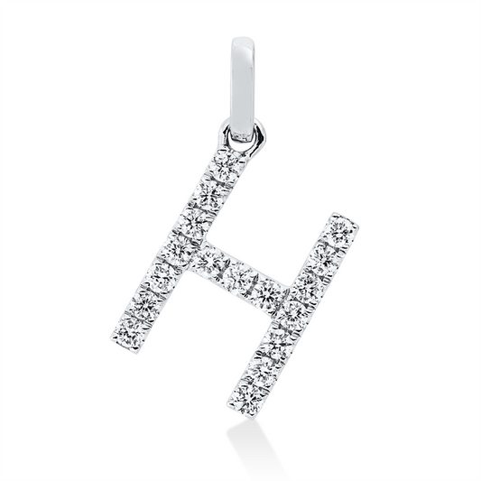 Anhänger 18 kt WG, 17 Brill. 0,18 ct, TW-si