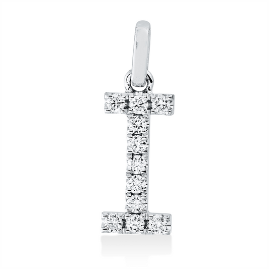 Anhänger 18 kt WG, 11 Brill. 0,12 ct, TW-si