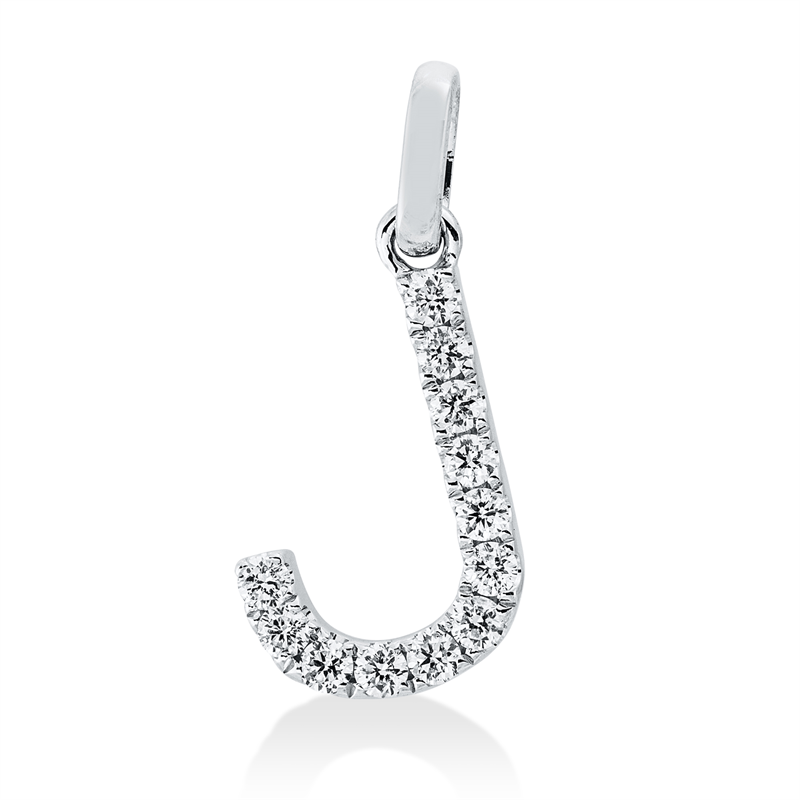 Anhänger 18 kt WG, 12 Brill. 0,13 ct, TW-si