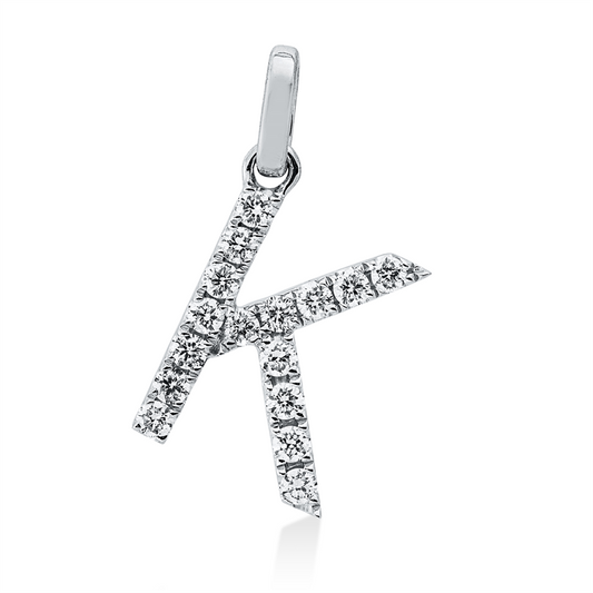 Anhänger 18 kt WG, 16 Brill. 0,17 ct, TW-si