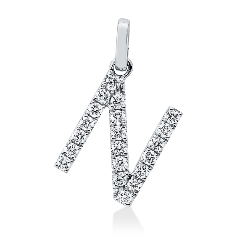 Anhänger 18 kt WG, 20 Brill. 0,21 ct, TW-si