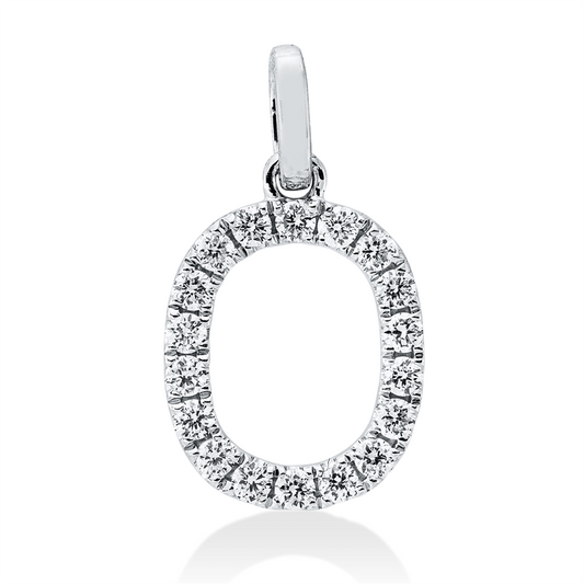 Anhänger 18 kt WG, 18 Brill. 0,19 ct, TW-si