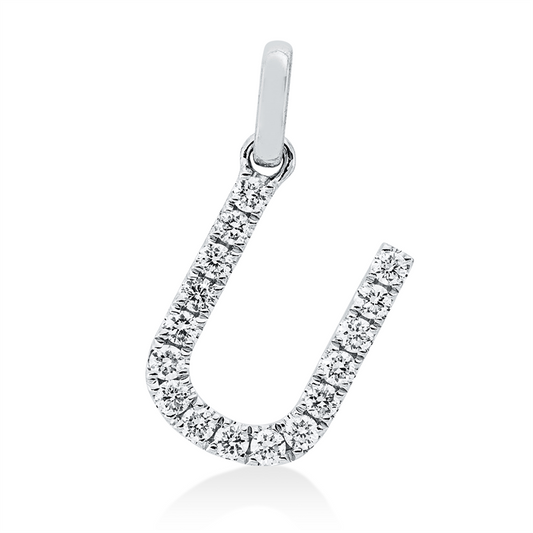 Anhänger 18 kt WG, 16 Brill. 0,17 ct, TW-si