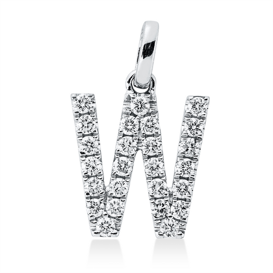 Anhänger 18 kt WG, 25 Brill. 0,26 ct, TW-si