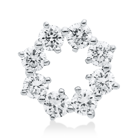 Anhänger 18 kt WG, 8 Brill. 0,25 ct, W-si