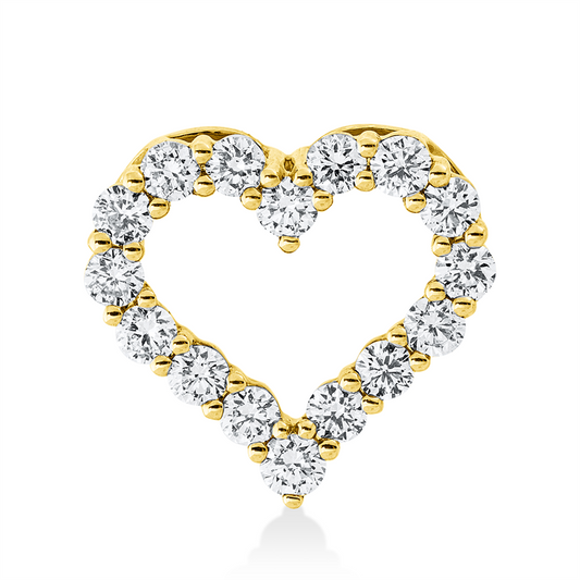 Anhänger 14 kt GG, 16 Brill. 0,65 ct, I-si