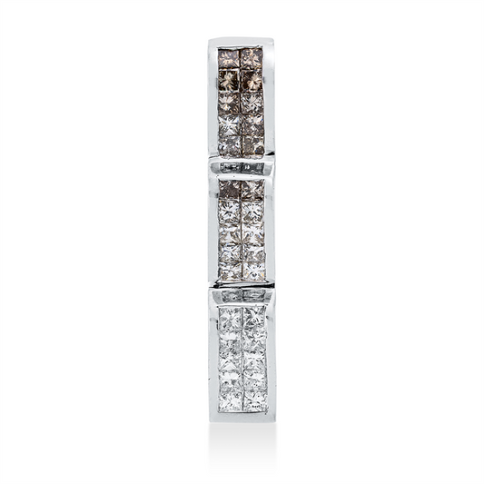 Anhänger 18 kt WG, 30 Princ. 1,00 ct, fancy