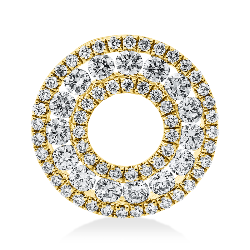 Anhänger 18 kt GG, 70 Brill. 0,64 ct, I-si