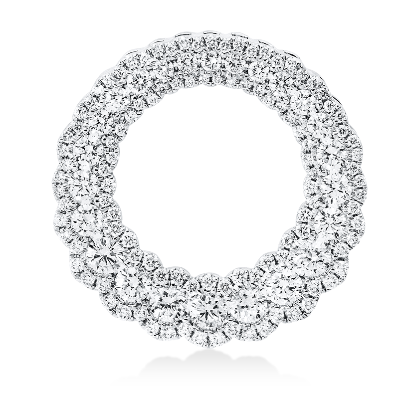 Anhänger 18 kt WG, 130 Brill. 1,25 ct, TW-si