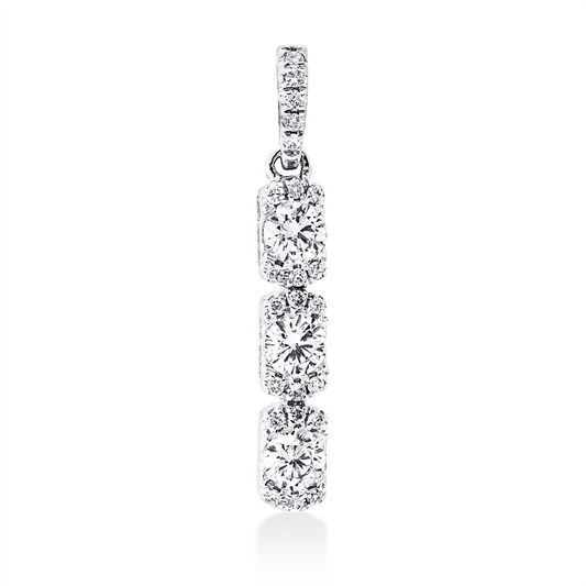 ABVERKAUF Anhänger 18 kt WG, mit Öse, 26 Brill. 0,35 ct, TW-si