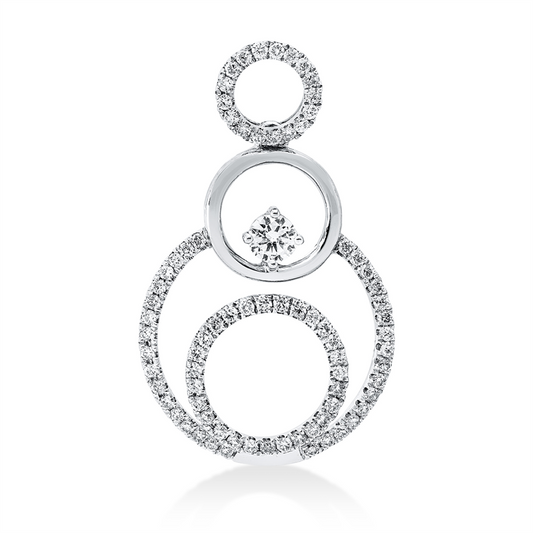 ABVERKAUF Anhänger 18 kt WG, 77 Brill. 0,49 ct, TW-si, 1 Brill. 0,16 ct, TW-si