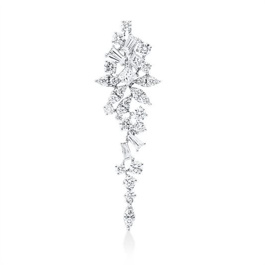 ABVERKAUF Anhänger 18 kt WG, 25 Brill. 0,87 ct, TW-si, 4 Trap. 0,22 ct, TW-vsi, 2 Princ. 0,23 ct, TW-vsi