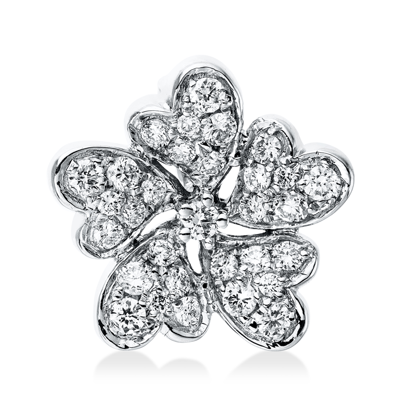 Anhänger 18 kt WG, 31 Brill. 0,32 ct, TW-si