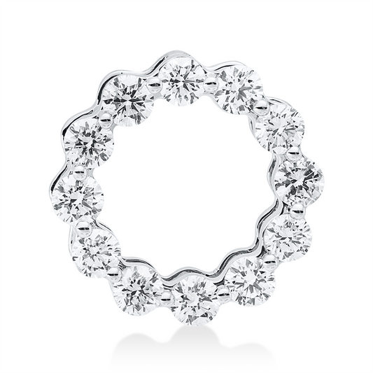 Anhänger 18 kt WG, 12 Brill. 0,50 ct, TW-si
