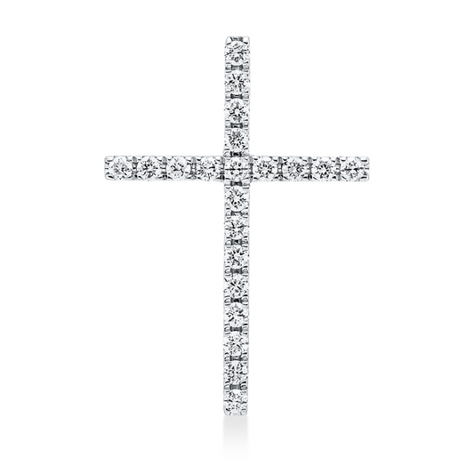 Anhänger 18 kt WG, 21 Brill. 0,16 ct, W-si