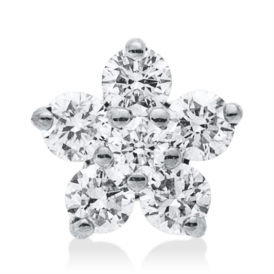 Anhänger 18 kt WG, 6 Brill. 0,10 ct, W-si
