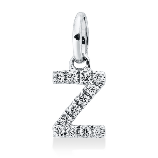 Anhänger 18 kt WG, 12 Brill. 0,05 ct, W-si