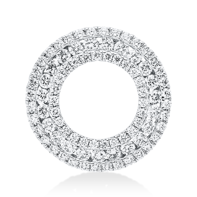 Anhänger 18 kt WG, 85 Brill. 0,84 ct, TW-si