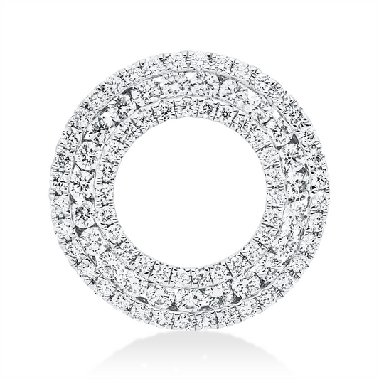 Anhänger 18 kt WG, 85 Brill. 0,84 ct, TW-si