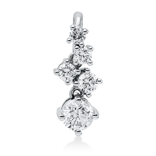 Anhänger 18 kt WG, 1 Brill. 0,07 ct, 1 Brill. 0,06 ct, 1 Brill. 0,05 ct, 1 Brill. 0,04 ct, 1 Brill. 0,31 ct, W-si