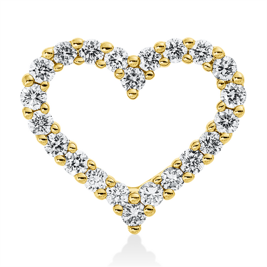 Anhänger 14 kt GG, 22 Brill. 0,52 ct, W-si/pi