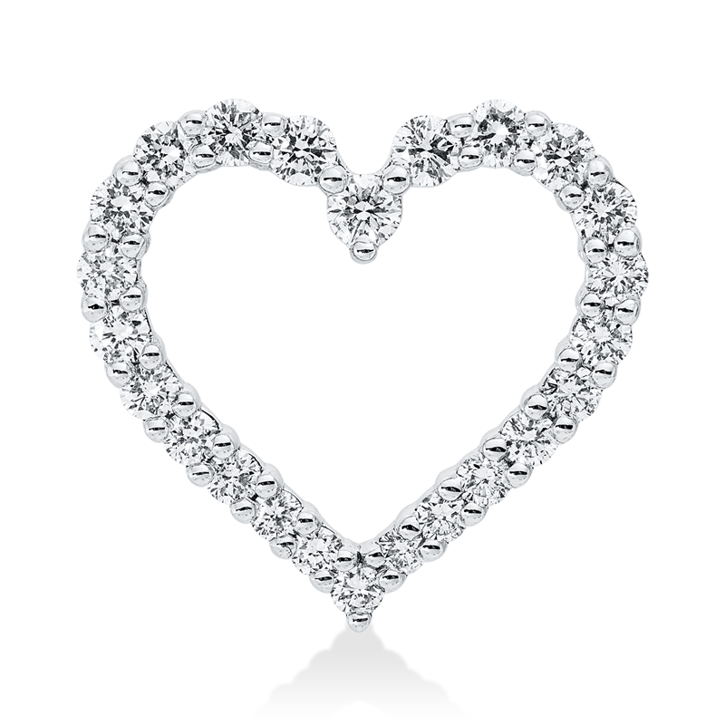 Anhänger 14 kt WG, 24 Brill. 0,76 ct, W-si