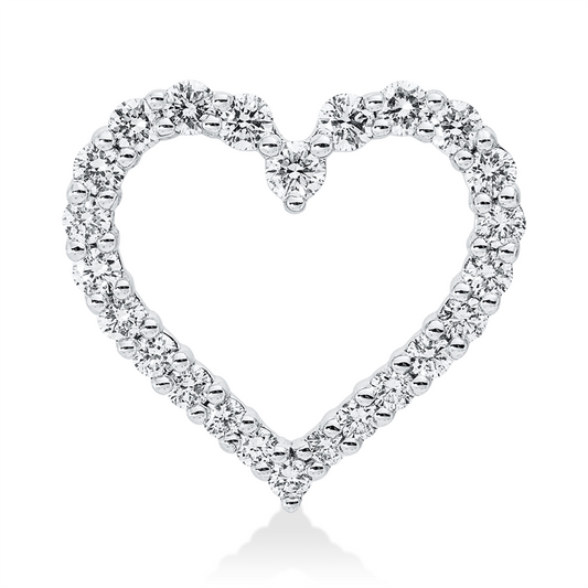 Anhänger 14 kt WG, 24 Brill. 0,76 ct, W-si