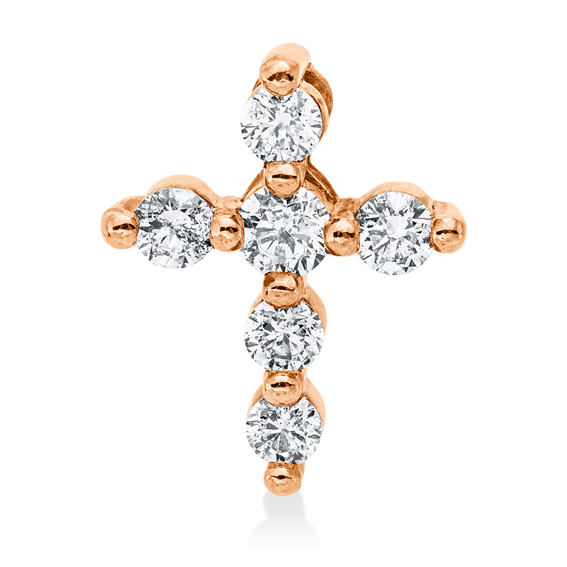 Anhänger 14 kt RG, 6 Brill. 0,33 ct, W-si/pi