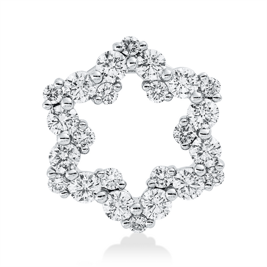 Anhänger 14 kt WG, 24 Brill. 1,01 ct, W-si