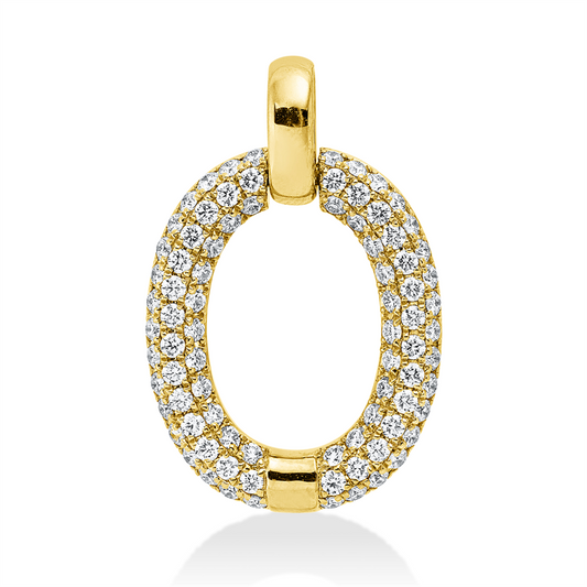 Anhänger 18 kt GG, mit Öse, 84 Brill. 0,75 ct, TW-vsi
