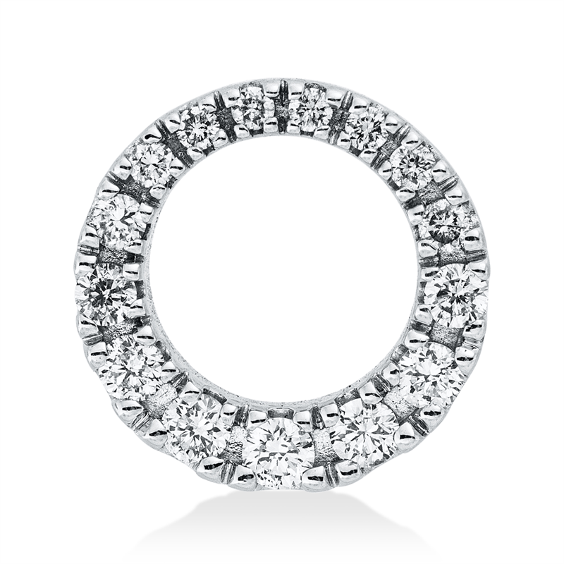 Anhänger 14 kt WG, 15 Brill. 0,36 ct, W-si/pi