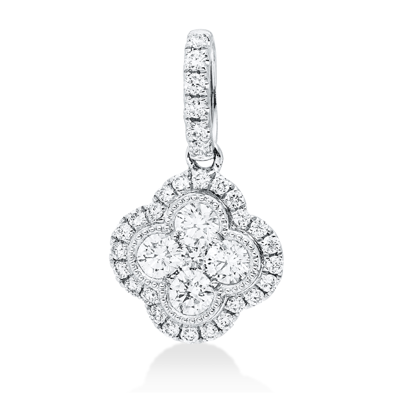 Anhänger 18 kt WG, 35 Brill. 0,45 ct, W-si