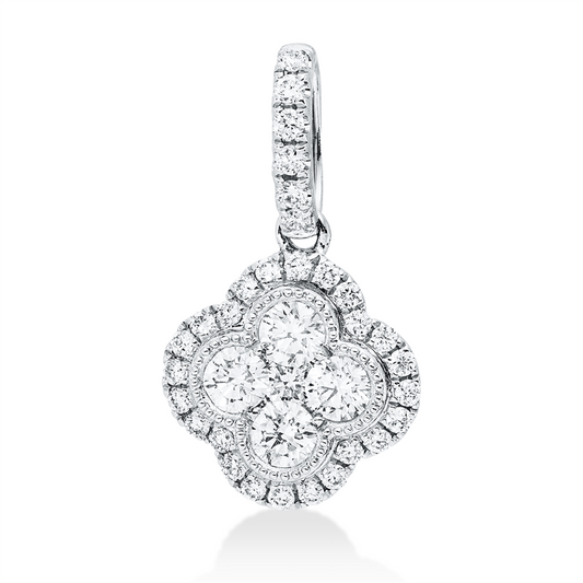 Anhänger 18 kt WG, 35 Brill. 0,45 ct, W-si
