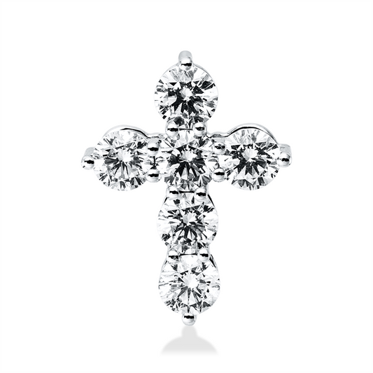Anhänger 18 kt WG, 6 Brill. 0,62 ct, W-si