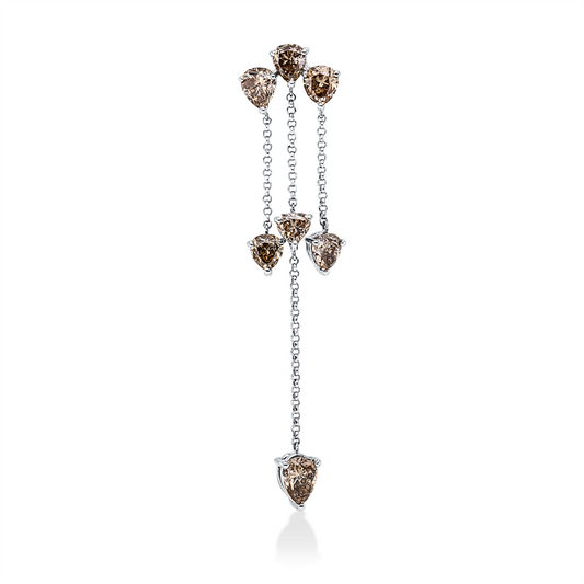 Anhänger 18 kt WG, 7 Fant-Schl. 2,48 ct, braun