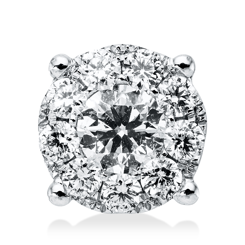 Anhänger 18 kt WG, 10 Brill. 0,35 ct, F-vsi