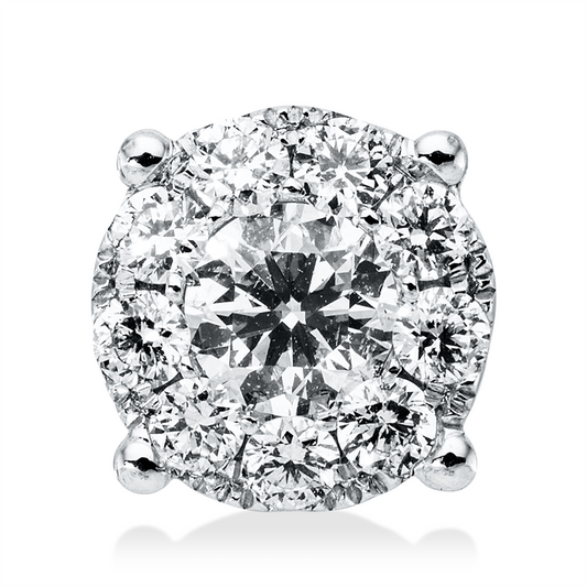 Anhänger 18 kt WG, 10 Brill. 0,35 ct, F-vsi