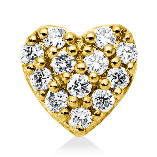 Anhänger 18 kt GG, 12 Brill. 0,16 ct-vsi