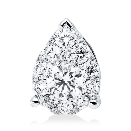 Anhänger 18 kt WG, 12 Brill. 0,26 ct, F-vsi