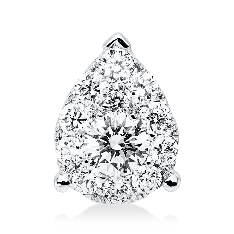 Anhänger 18 kt WG, 12 Brill. 0,38 ct, F-vsi