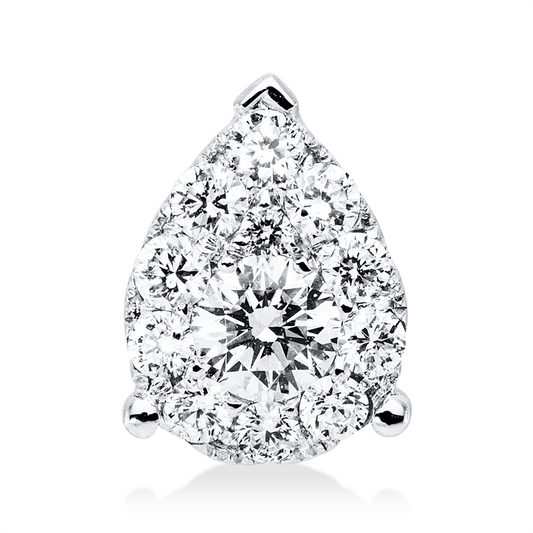 Anhänger 18 kt WG, 12 Brill. 0,38 ct, F-vsi