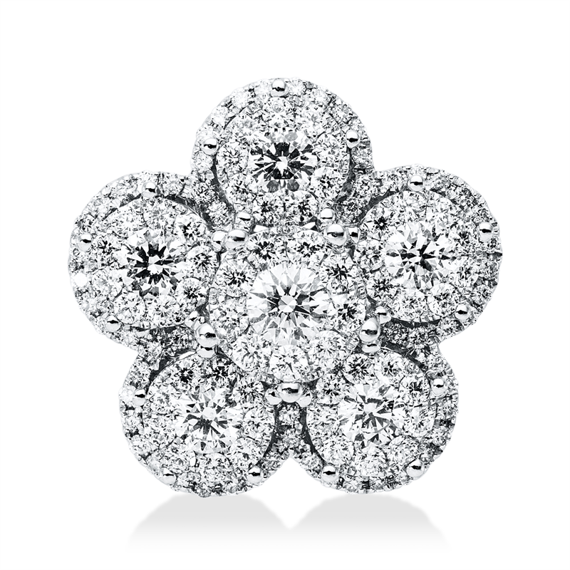 Anhänger 18 kt WG, 120 Brill. 1,17 ct, F-vsi