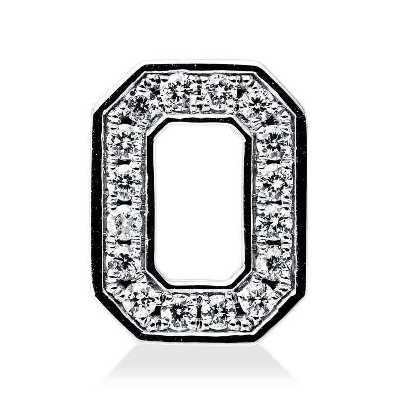 Anhänger 18 kt WG, 16 Brill. 0,17 ct, TW-si