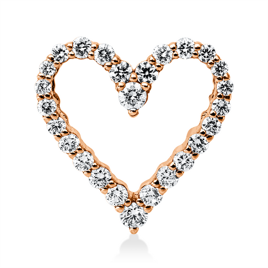 Anhänger 18 kt RG, 20 Brill. 0,27 ct, TW-si, 6 Brill. 0,04 ct, TW-si