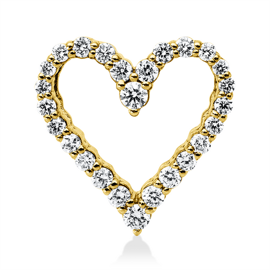 Anhänger 18 kt GG, 22 Brill. 0,28 ct, TW-si, 4 Brill. 0,03 ct, TW-si