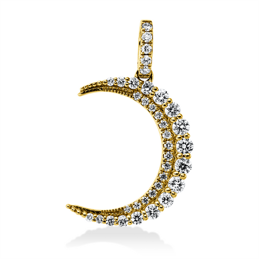 Anhänger 18 kt GG, 12 Brill. 0,17 ct, TW-si, 25 Brill. 0,10 ct, TW-si